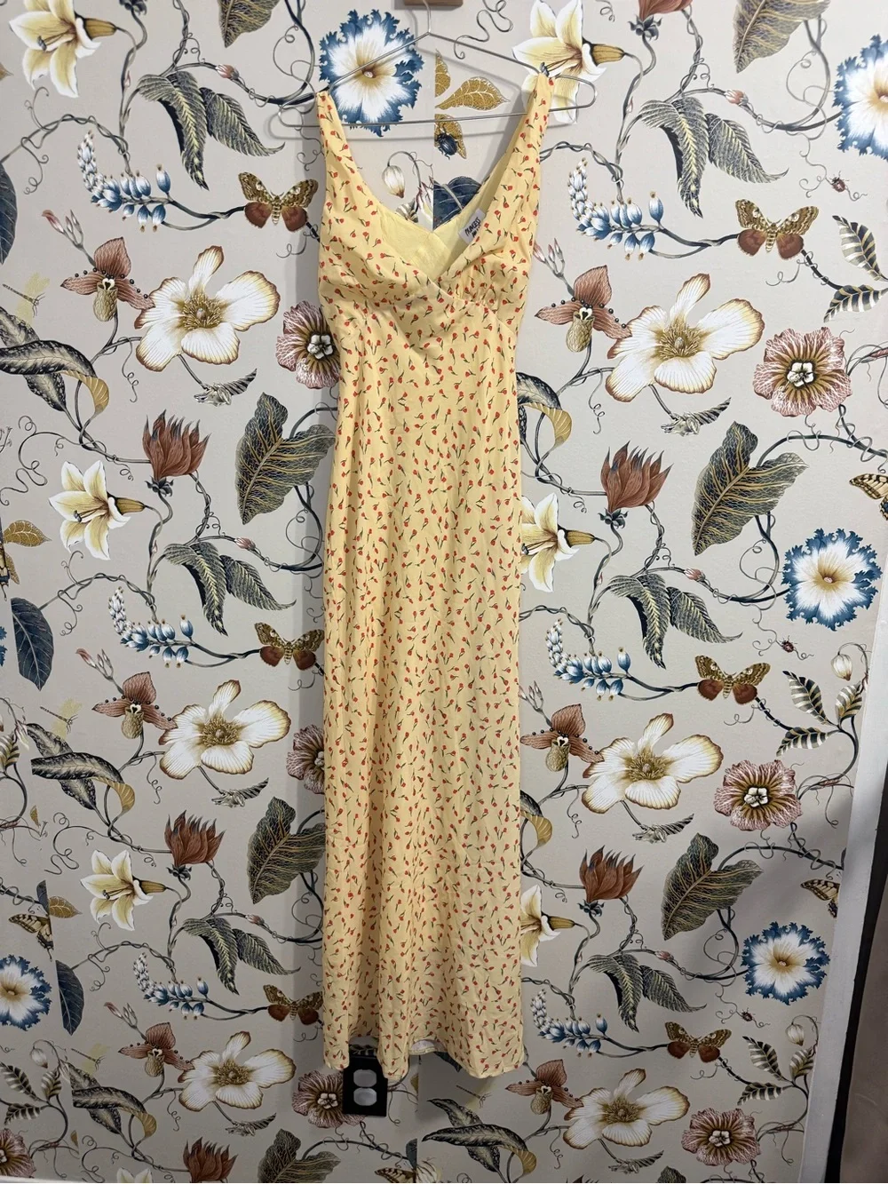 Princess Polly Nellie Maxi Dress Yellow Red Floral Summer Dress Sz 2 - Picture 4 of 11